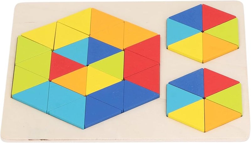 أحجية خشبية بأشكال هندسية - لعبة تعليمية لتنمية المهارات المكانية للأطفال - Image 2